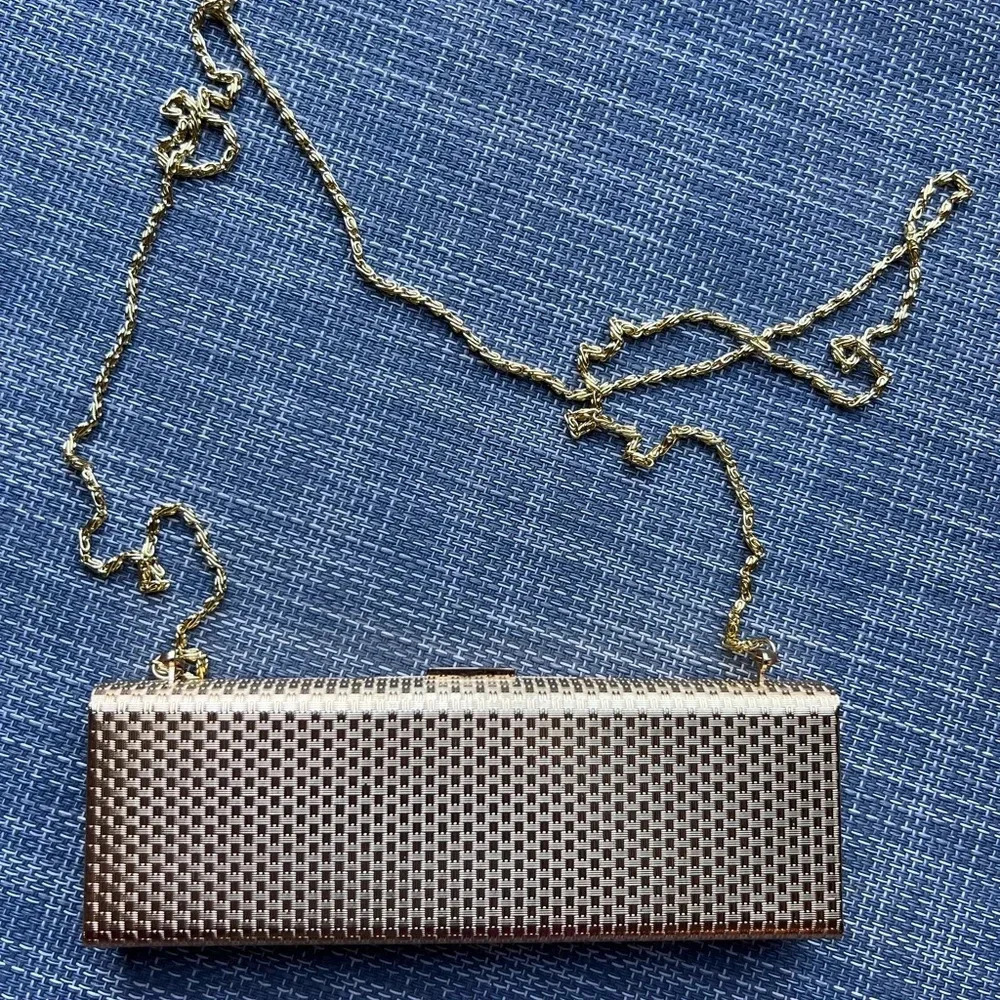 Camrose & Kross JBK Vintage Gold Minaudière Clutch w/ COA & Red Pouch